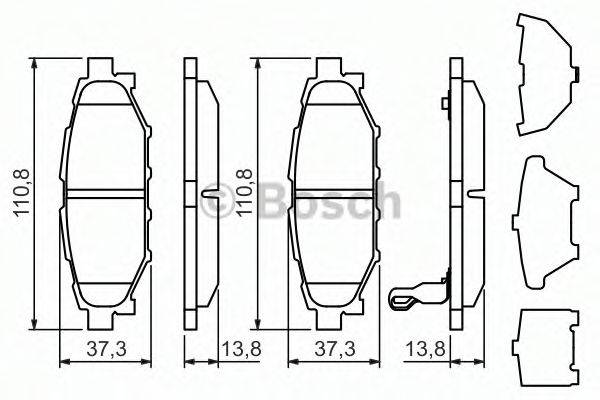 BOSCH 0986494444 Комплект гальмівних колодок, дискове гальмо