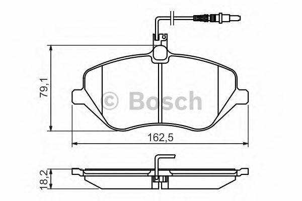 BOSCH 0986494484 Комплект гальмівних колодок, дискове гальмо