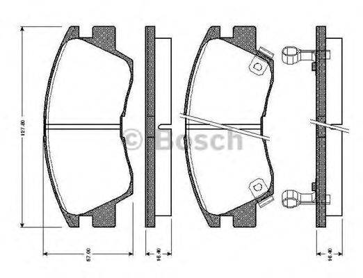 BOSCH 0986TB2154 Комплект гальмівних колодок, дискове гальмо