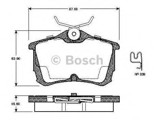 BOSCH 0986TB2341 Комплект гальмівних колодок, дискове гальмо