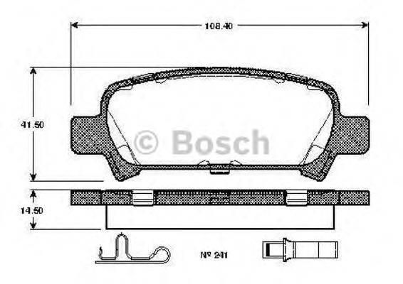 BOSCH 0986TB2360 Комплект гальмівних колодок, дискове гальмо