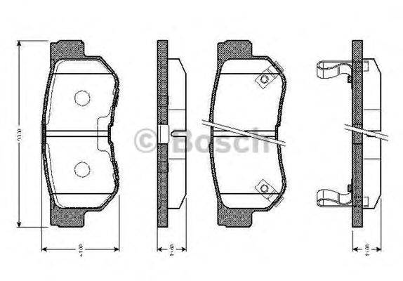 BOSCH 0986TB2370 Комплект гальмівних колодок, дискове гальмо