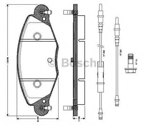 BOSCH 0986TB2398 Комплект гальмівних колодок, дискове гальмо