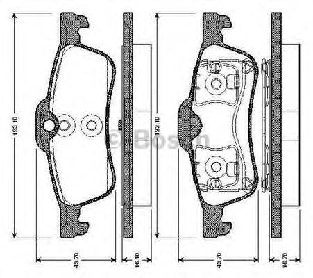 BOSCH 0986TB2838 Комплект гальмівних колодок, дискове гальмо