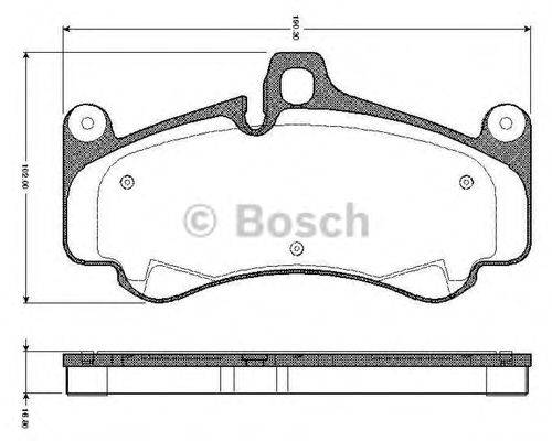 BOSCH 0986TB2872 Комплект гальмівних колодок, дискове гальмо