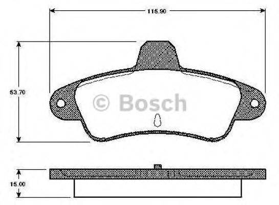 BOSCH 0986TB2911 Комплект гальмівних колодок, дискове гальмо