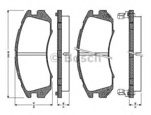 BOSCH 0986TB2548 Комплект гальмівних колодок, дискове гальмо