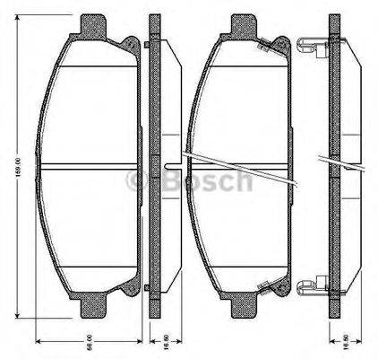 BOSCH 0986TB2775 Комплект гальмівних колодок, дискове гальмо