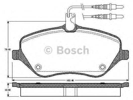 BOSCH 0986TB2880 Комплект гальмівних колодок, дискове гальмо