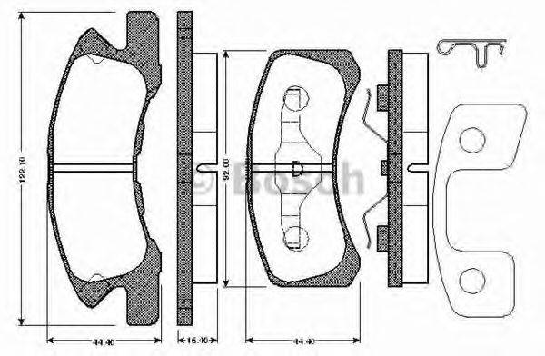 BOSCH 0986TB2884 Комплект гальмівних колодок, дискове гальмо