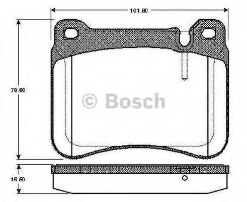 BOSCH 0986TB2972 Комплект гальмівних колодок, дискове гальмо