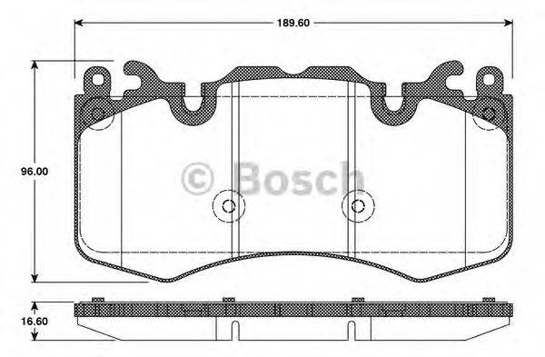 BOSCH 0986TB3110 Комплект гальмівних колодок, дискове гальмо