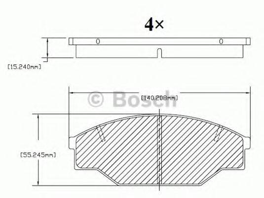 BOSCH F03B150006 Комплект гальмівних колодок, дискове гальмо