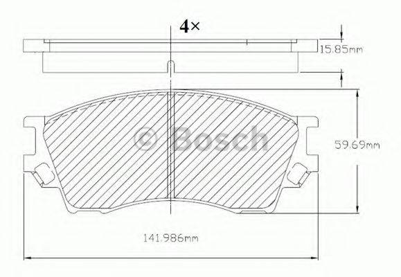 BOSCH F03B150034 Комплект гальмівних колодок, дискове гальмо