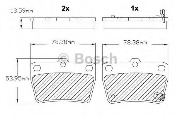 BOSCH F03B150146 Комплект гальмівних колодок, дискове гальмо