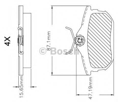 BOSCH F03B150296 Комплект гальмівних колодок, дискове гальмо