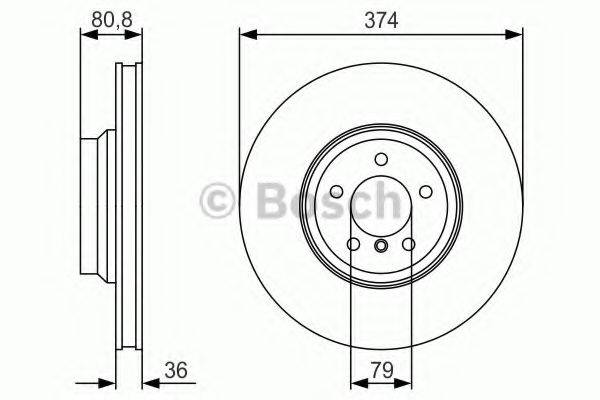 BOSCH 0986479R35 гальмівний диск