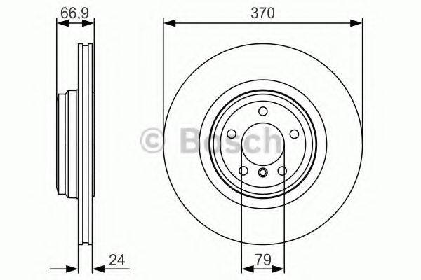 BOSCH 0986479R36 гальмівний диск