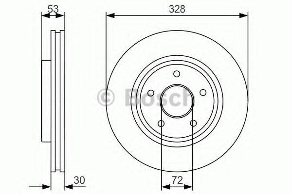 BOSCH 0986479R48 гальмівний диск