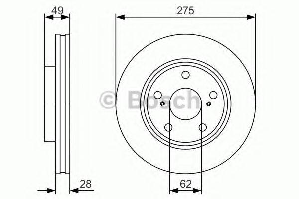 BOSCH 0986479R58 гальмівний диск