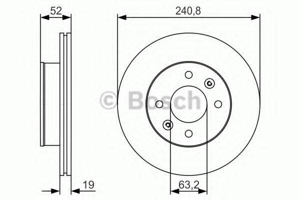 BOSCH 0986479R71 гальмівний диск