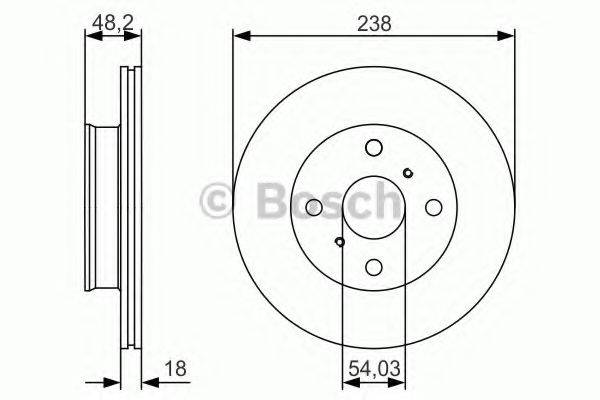 BOSCH 0986479R75 гальмівний диск