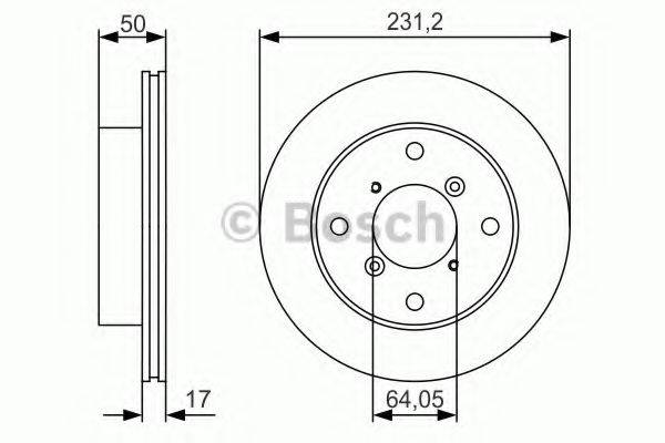 BOSCH 0986479R96 гальмівний диск