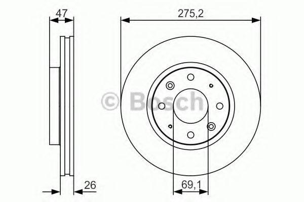 BOSCH 0986479S28 гальмівний диск