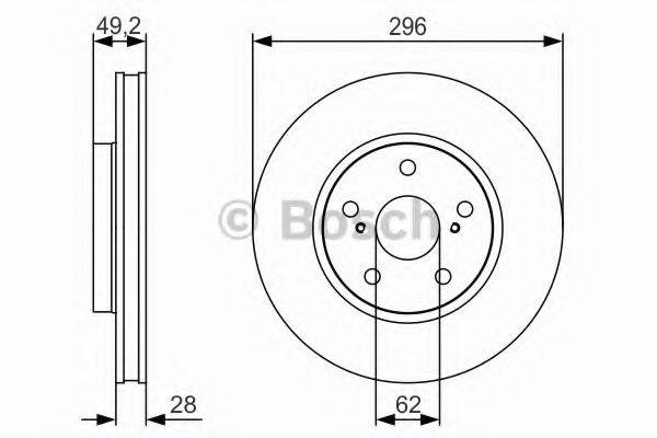 BOSCH 0986479S40 гальмівний диск