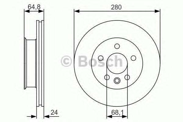 BOSCH 0986479S80 гальмівний диск