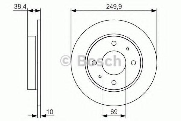 BOSCH 0986479S84 гальмівний диск