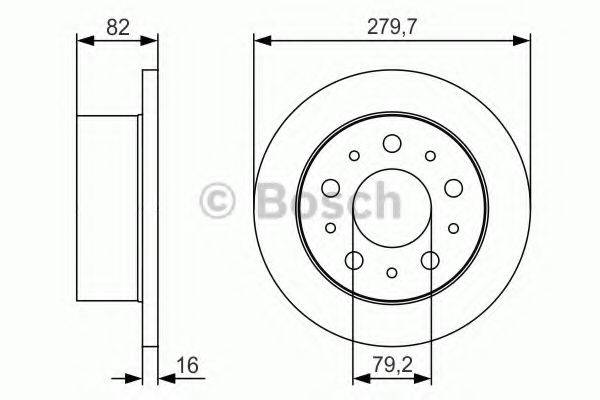 BOSCH 0986479S86 гальмівний диск