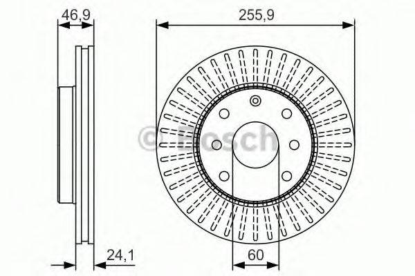 BOSCH 0986479R70 гальмівний диск