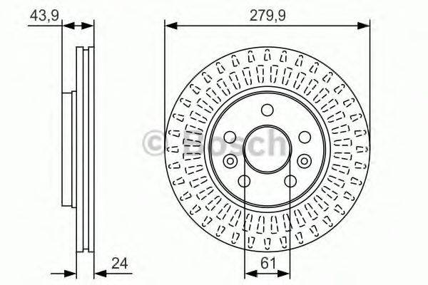 BOSCH 0986479S66 гальмівний диск