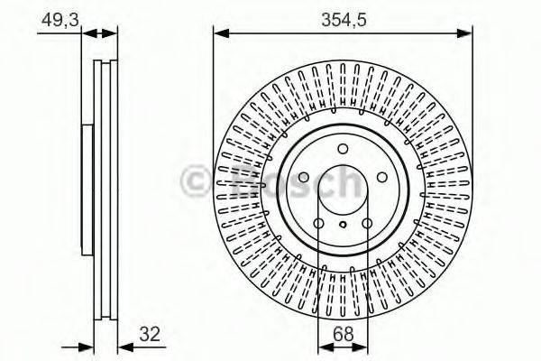 BOSCH 0986479T02 гальмівний диск