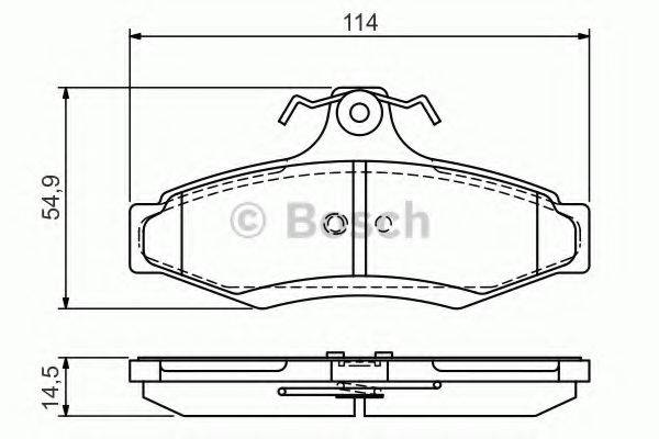 BOSCH 0986495068 Комплект гальмівних колодок, дискове гальмо