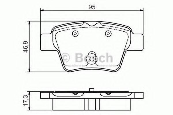 BOSCH 0986495092 Комплект гальмівних колодок, дискове гальмо