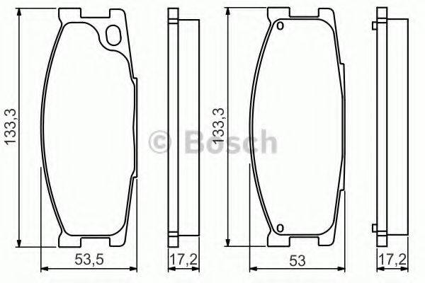 BOSCH 0986495130 Комплект гальмівних колодок, дискове гальмо
