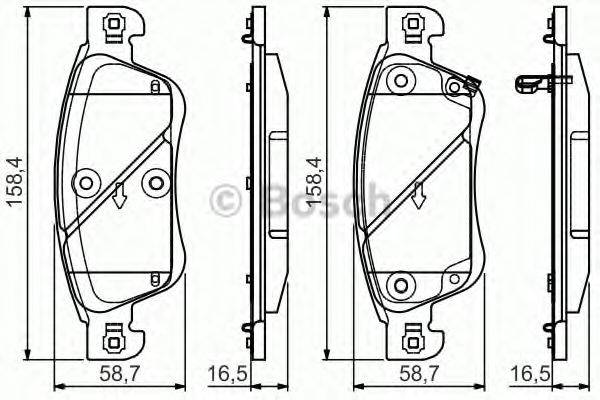 BOSCH 0986495134 Комплект гальмівних колодок, дискове гальмо