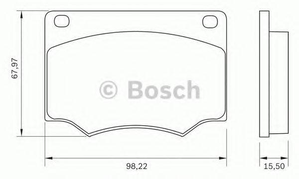 BOSCH 0986BB0011 Комплект гальмівних колодок, дискове гальмо