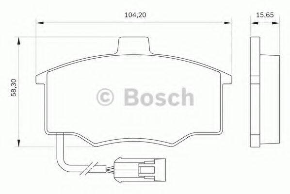 BOSCH 0986BB0018 Комплект гальмівних колодок, дискове гальмо