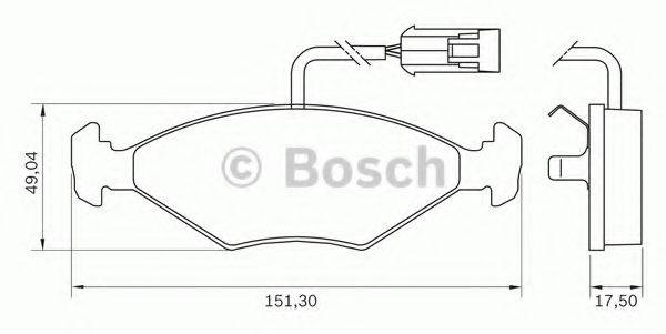 BOSCH 0986BB0028 Комплект гальмівних колодок, дискове гальмо