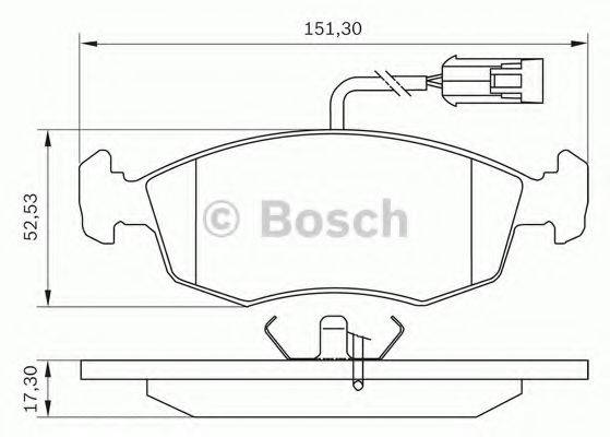 BOSCH 0986BB0043 Комплект гальмівних колодок, дискове гальмо