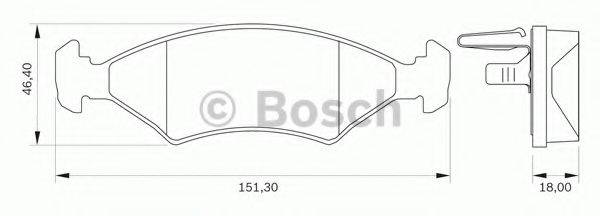 BOSCH 0986BB0049 Комплект гальмівних колодок, дискове гальмо