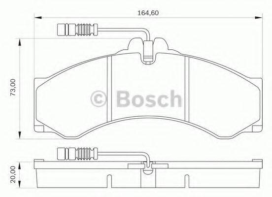 BOSCH 0986BB0061 Комплект гальмівних колодок, дискове гальмо