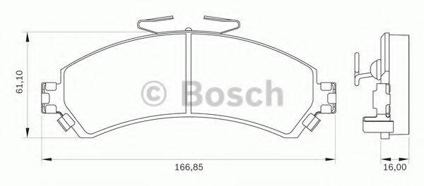 BOSCH 0986BB0066 Комплект гальмівних колодок, дискове гальмо