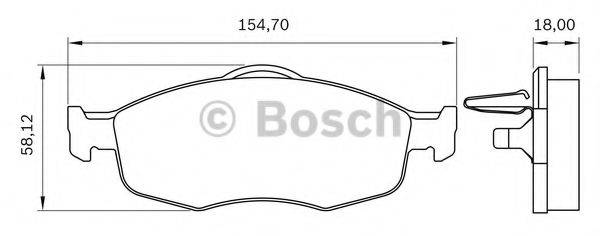 BOSCH 0986BB0084 Комплект гальмівних колодок, дискове гальмо