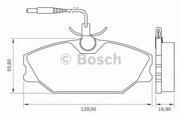 BOSCH 0986BB0100 Комплект гальмівних колодок, дискове гальмо