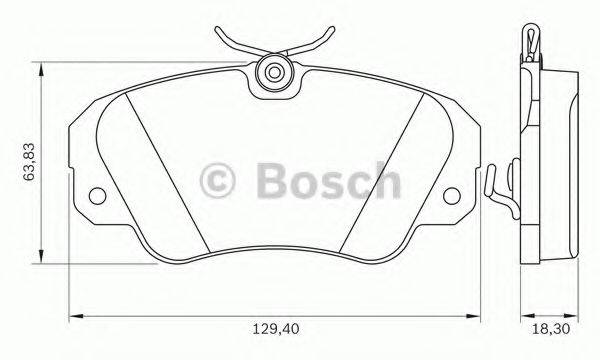 BOSCH 0986BB0104 Комплект гальмівних колодок, дискове гальмо