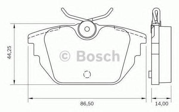 BOSCH 0986BB0161 Комплект гальмівних колодок, дискове гальмо